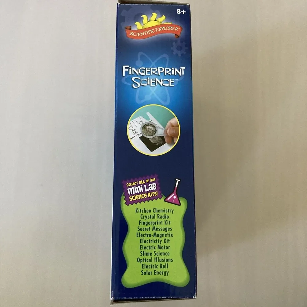 Fingerprint Science Kit FBI Sleuthing Police Investigation Detective Forensics